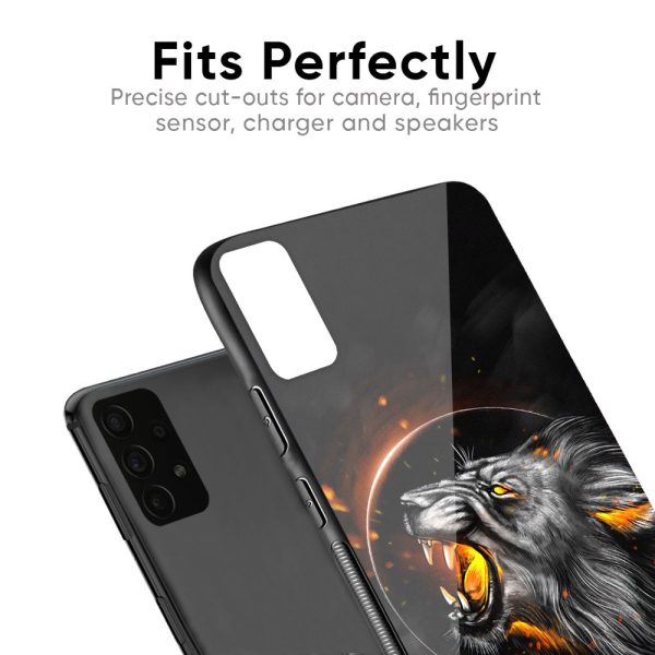 Aggressive Lion Glass Case for Samsung Galaxy M40 Online Sale