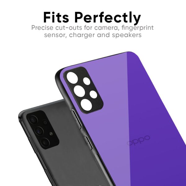 Amethyst Purple Glass Case for Oppo A16K Fashion