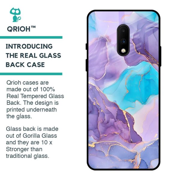 Alcohol ink Marble Glass Case for OnePlus 7 For Cheap