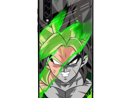 Anime Green Splash Glass Case for Samsung Galaxy A50s Cheap