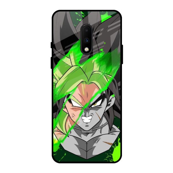 Anime Green Splash Glass Case for OnePlus 7 Online Sale