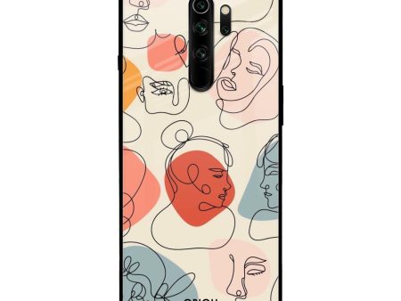 Abstract Faces Glass Case for Xiaomi Redmi Note 8 Pro Supply