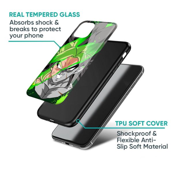 Anime Green Splash Glass Case for Xiaomi Redmi Note 8 Pro For Sale