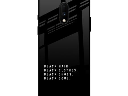 Black Soul Glass Case for OnePlus 7 Online Hot Sale