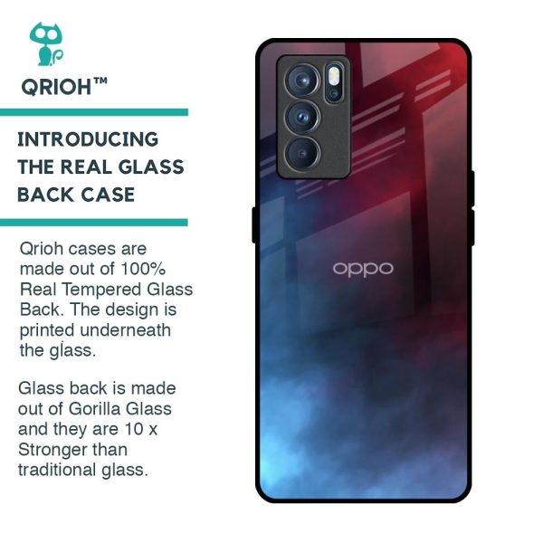 Smokey Watercolor Glass Case for Oppo Reno6 on Sale