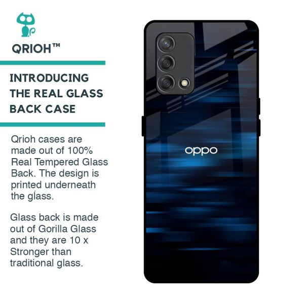 Blue Rough Abstract Glass Case for Oppo F19s For Discount