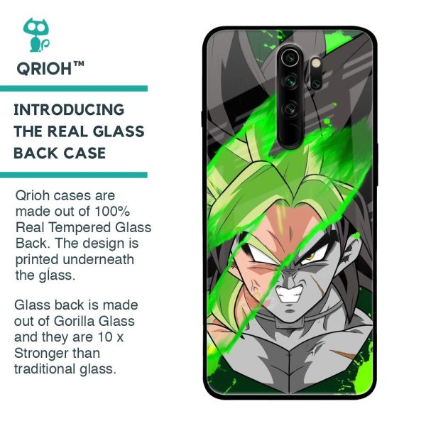 Anime Green Splash Glass Case for Xiaomi Redmi Note 8 Pro For Sale