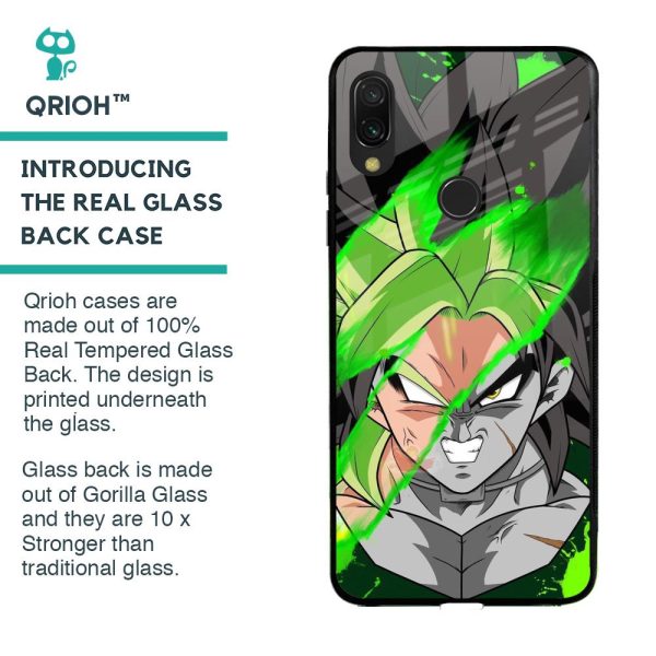 Anime Green Splash Glass Case for Xiaomi Redmi Note 7S For Discount