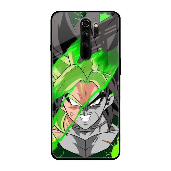 Anime Green Splash Glass Case for Xiaomi Redmi Note 8 Pro For Sale