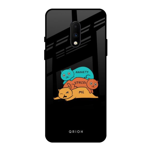 Anxiety Stress Glass Case for OnePlus 7 Online Sale