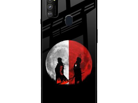 Anime Red Moon Glass Case for Samsung Galaxy M30s Fashion