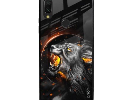 Aggressive Lion Glass Case for Xiaomi Redmi Note 7S Fashion