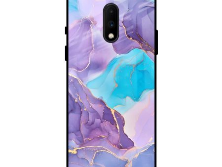 Alcohol ink Marble Glass Case for OnePlus 7 For Cheap