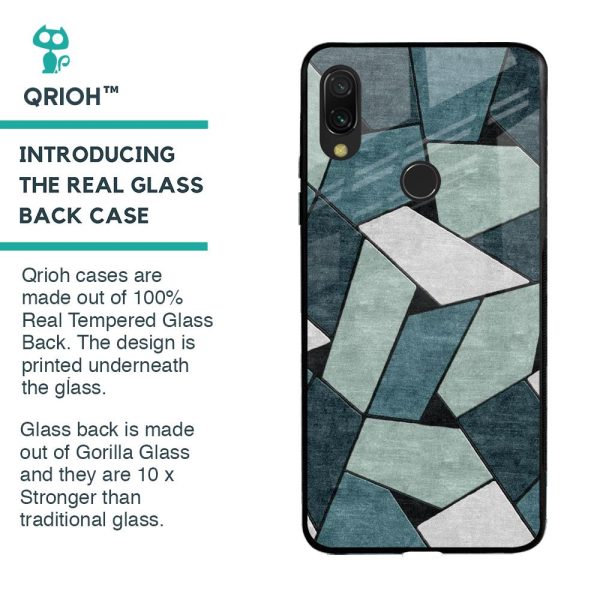 Abstact Tiles Glass Case for Xiaomi Redmi Note 7S For Sale