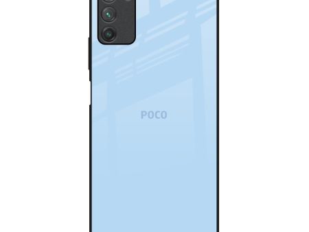 Pastel Sky Blue Glass Case for Poco M3 Online now