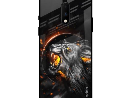 Aggressive Lion Glass Case for OnePlus 7 Supply