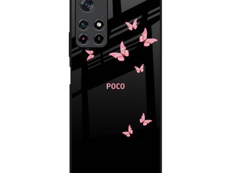 Fly Butterfly Glass Case for Poco M4 Pro 5G Online now