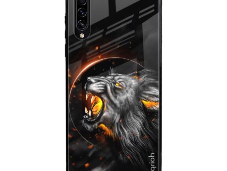 Aggressive Lion Glass Case for Samsung Galaxy A50s Supply