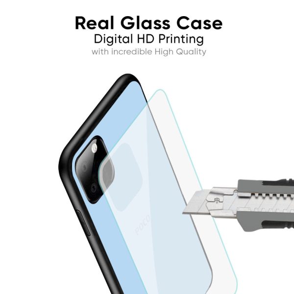 Pastel Sky Blue Glass Case for Poco M3 Online now