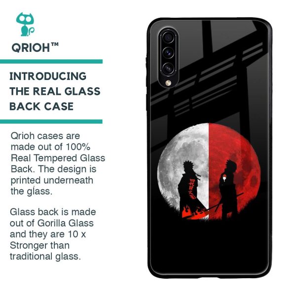 Anime Red Moon Glass Case for Samsung Galaxy A50s Sale