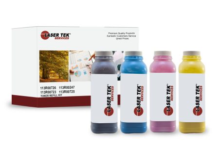 4 Pack High Yield Toner Refill Kit for Xerox Xerox 6180 with Chip | Laser Tek Services Online now