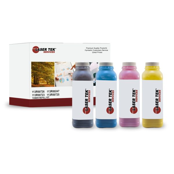 4 Pack High Yield Toner Refill Kit for Xerox Xerox 6180 with Chip | Laser Tek Services Online now